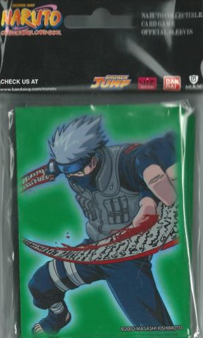 Max Protection Naruto CCG Bandai Official Limited Edition Card Sleeves- Kakashi Pack (w/ green background)