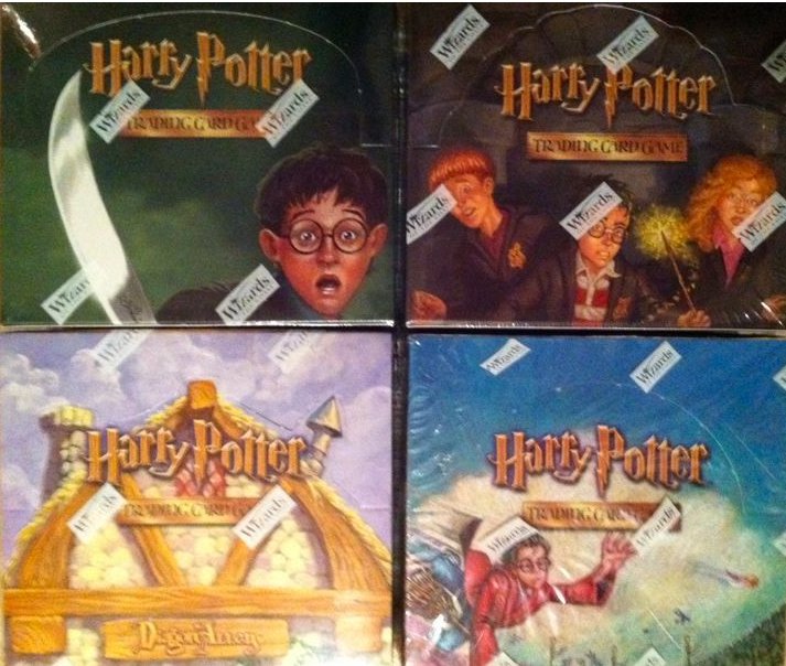 Harry Potter 4 Booster Box Lot Diagon, Hogwarts, Chamber, Quidditch