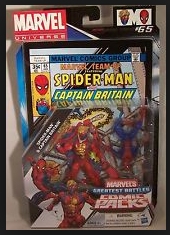 Marvel Universe Greatest Battles Figure 2-Pack w/ Comic -Spider Man & Captain Britain