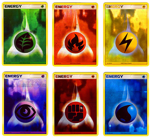 Pokemon Set of 6 Foil Energy Promo Cards